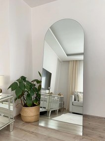 Stewehome Οβάλ επιδαπέδιος καθρέφτης χωρίς πλαίσιο Λευκό 180x70 cm
