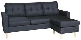 LIANA S BLACK ΥΦΑΣΜΑ ΓΩΝΙΑ 185Χ126X84εκ. ZITA PLUS 185Χ126X84εκ.