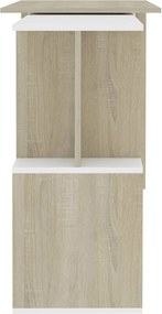 vidaXL Γραφείο Γωνιακό Λευκό/Sonoma Δρυς 200 x 50 x 76 εκ. Επεξ. Ξύλο