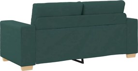 vidaXL Καναπές-Διθέσιος Σκούρο Πράσινο 180x77x82 εκ. Ύφασμα