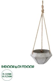 Κρεμαστό Πήλινο Κεραμικό Κασπώ Γλάστρα - Flower Pot Λευκό Artificial Garden 20490 Globostar-20490-Λευκό 20490