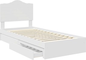 vidaXL Κρεβάτι Αποθήκης Λευκό 70 x 190 cm Επεξεργασμένο ξύλο