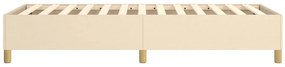 vidaXL Πλαίσιο κρεβατιού χωρίς στρώμα Κρέμα 80x200 cm Ύφασμα