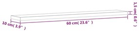 ΡΑΦΙΑ ΤΟΙΧΟΥ 4 ΤΕΜ. ΚΑΦΕ ΔΡΥΣ 60X10X1,5 ΕΚ. ΑΠΟ ΕΠΕΞΕΡΓ. ΞΥΛΟ 838229