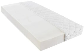 Κρεβάτι Λευκό 90 x 200 εκ. από Συνθετικό Δέρμα με Στρώμα - Λευκό