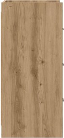 vidaXL Πλαϊνό γραφείο Artisan Δρυς 40 x 36 x 80 εκ Επεξεργασμένο Ξύλο