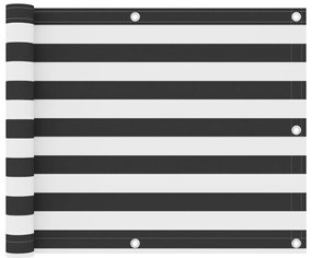 vidaXL Διαχωριστικό Βεράντας Ανθρακί/Λευκό 75 x 600 εκ. Ύφασμα Oxford