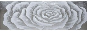 Πίνακας Καμβάς Τριαντάφυλλο 15-00-23522 150x50cm White-Silver Marhome Οριζόντιοι Καμβάς