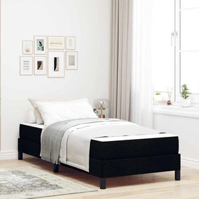 vidaXL Κρεβάτι με ελατήρια Μαύρο 80 x 200 cm ύφασμα