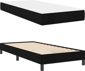 vidaXL Κρεβάτι με ελατήρια Μαύρο 80 x 200 cm ύφασμα