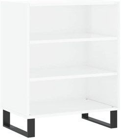 vidaXL Ραφιέρα Γυαλιστερή Λευκή 57 x 35 x 70 εκ. από Επεξεργ. Ξύλο