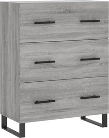 vidaXL Ντουλάπι Γκρι Sonoma 69,5 x 34 x 180 εκ. Επεξεργασμένο Ξύλο