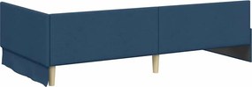 vidaXL Κρεβάτι Γωνίας Μπλε 100 x 200 cm ύφασμα