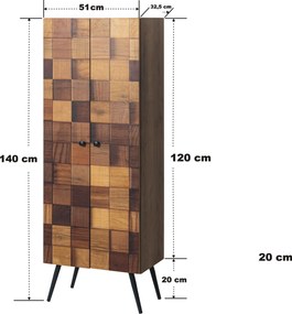 Ντουλάπι Hititte FIMAR 51x32x140