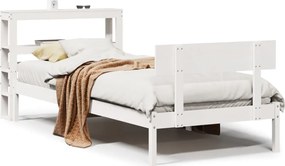 vidaXL Σκελετός Κρεβ. Χωρίς Στρώμα Λευκό 90x190 εκ Μασίφ Πεύκο