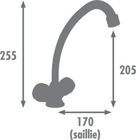 Βρύση με δύο λαβές Edouard Rousseau KONFORT
