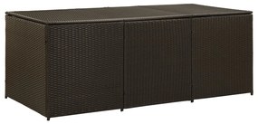 Κουτί Αποθήκευσης Κήπου Καφέ 180x90x70 εκ. από Συνθετικό Ρατάν