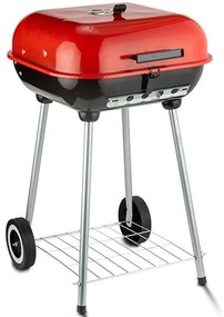 Ψησταριά Κάρβουνου Με Καπάκι BBQ Guru 10-186-216 59x47x78cm Black-Red Nava