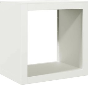 vidaXL Ράφι Καυσόξυλων Λευκό 60x40x60 εκ. Ατσάλινο