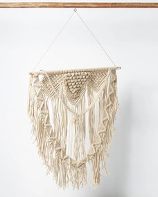 Boho Διακοσμητικό Τοίχου Βαμβακερό Macrame Rohan σε 2 Αποχρώσεις 50x50cm Μπεζ