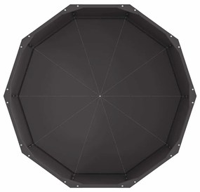 vidaXL Γλάστρα Μαύρο 90 x 90 x 35 εκ Ατσάλι