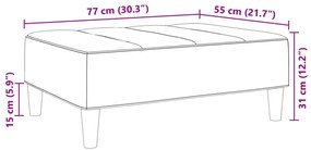 Υποπόδιο Σκούρο Γκρι 77x55x31 εκ. Βελούδινο - Γκρι