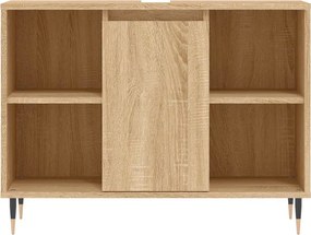 vidaXL Ντουλάπι Μπάνιου Sonoma Δρυς 80 x 33 x 60 εκ. από Επεξεργ. Ξύλο