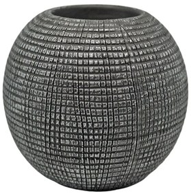 Κηροπήγιο Για Ρεσώ 840342 10,7x10,7x9,8cm Anthracite-Silver Ankor Κεραμικό