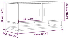 ΈΠΙΠΛΟ ΤΗΛΕΟΡΑΣΗΣ ΚΑΠΝΙΣΤΗ ΔΡΥΣ 80X34,5X40ΕΚ ΕΠΕΞ. ΞΥΛΟ/ΜΕΤΑΛΛΟ 848826