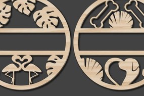 Intra απο ξύλο plywood 3mm-4mm πάχος κοπής με λέιζερ με πινακίδα ονόματος ζώου Δίασταση 30x20 cm INTRAFABR-72743329