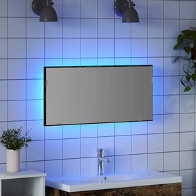 vidaXL Καθρέφτης Μπάνιου Καφέ 80 x 8.5 x 37 εκ Επεξεργασμένο ξύλο