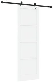 vidaXL Συρόμενη Πόρτα Λευκό και μαύρο 78 x 232 cm