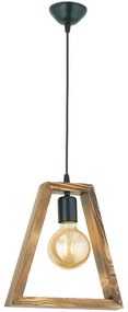 Φωτιστικό Οροφής Geometrik 890BCN1102 26x80cm 1xE27 40W Walnut-Black Opviq
