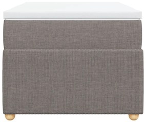 Κρεβάτι Boxspring με Στρώμα Taupe 90x200 εκ. Υφασμάτινο - Μπεζ-Γκρι