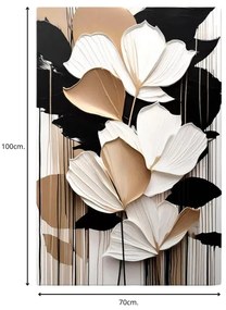 Πίνακας σε καμβά Abstract Flower Megapap ψηφιακής εκτύπωσης 70x100x3εκ.