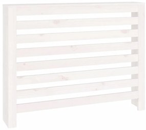vidaXL Κάλυμμα Καλοριφέρ Λευκό 108,5x19x84 εκ. από Μασίφ Ξύλο Πεύκου