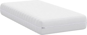 vidaXL Στρώμα Λευκός 70 x 140 cm Τσέπες ελατηρίων
