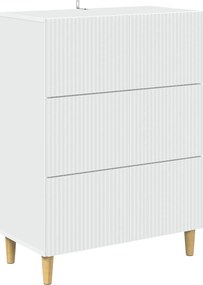 vidaXL Ντουλάπι με Συρτάρια Λευκό 66 x 34,5 x 90 εκ Επεξεργασμένο Ξύλο