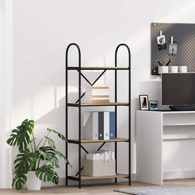 vidaXL Ράφι Βιβλίων 4 επιπέδων 60 x 30 x 146 εκ Επεξεργασμένο ξύλο