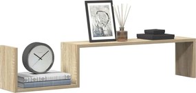 vidaXL Ραφιέρες Τοίχου 2 τεμ Sonoma Δρυς 100 x 15 x 50 εκ. Επεξ. Ξύλο