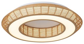 Πλαφονιέρα Οροφής Paper Fest Φυσικό Χρώμα 58xH11,5cm Led max 64w 3600lm CCT 3000-6000K Dimmable by Remote Control Sun Light ZEUS-60-Y
