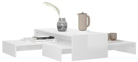vidaXL Τραπεζάκι Ζιγκόν Γυαλιστερό Λευκό 100x100x26,5 εκ.