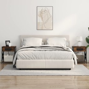 vidaXL Κομοδίνο Καπνιστή δρυς 41 x 31 x 51 εκ. Επεξεργασμένο ξύλο