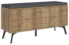 Παπουτσοθήκη Dune Megapap χρώμα ανοιχτό καρυδί 107x35x55εκ.