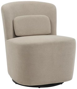 Πολυθρόνα περιστρεφόμενη Swish μπουκλέ ύφασμα σε μπεζ απόχρωση 63x76x76.5εκ 63x76x76.5 εκ.