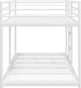 vidaXL Κουκέτα χωρίς στρώμα Λευκό 100x190 cm Ατσάλι