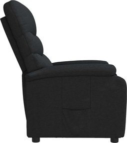 vidaXL Πολυθρόνα Ανακλινόμενη Μαύρη Υφασμάτινη
