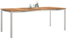 vidaXL Τραπέζι Εξωτερικού Χώρου 200x90x74.5 εκ Μασίφ Ξύλο Teak