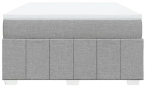 vidaXL Κρεβάτι Boxspring με Στρώμα Ανοιχτό Γκρι 140x200 εκ. Υφασμάτινο