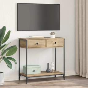 vidaXL Τραπέζι κονσόλας Artisan Oak 75 x 34,5 x 75 εκ